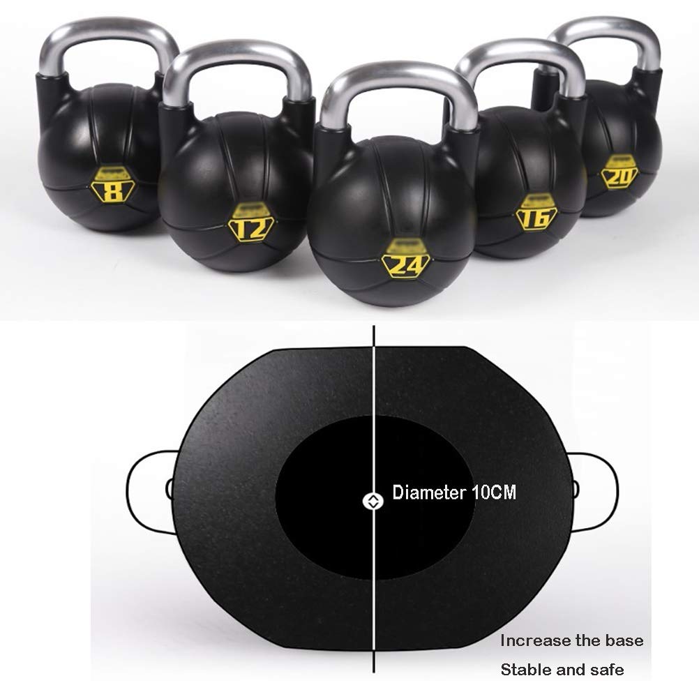 Kettlebell AGYH Acciaio Nero, Attrezzatura per L'allenamento della Forza Domestica, Pesi per Esercizi Push-up ， 8 kg / 12 kg / 16 kg / 20 kg / 24 kg (Size : 16kg/35.2lb)