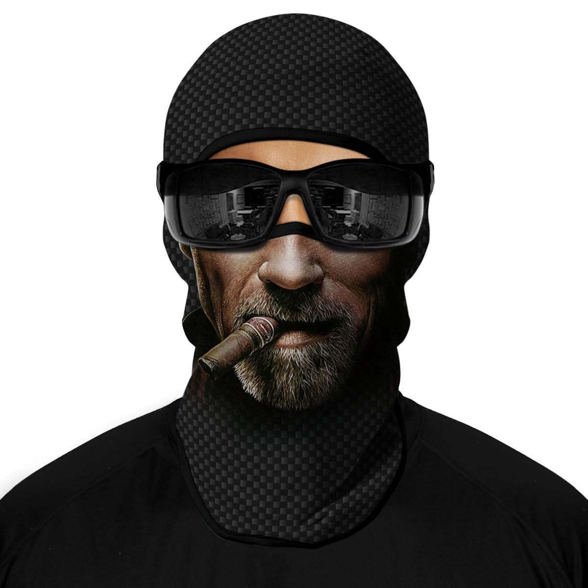 wiut Passamontagna integrale 3D, traspirante, per casco da moto, Go Kart e moto, con stampa di teschi, protezione UV, antivento, scaldacollo per uomo e donna