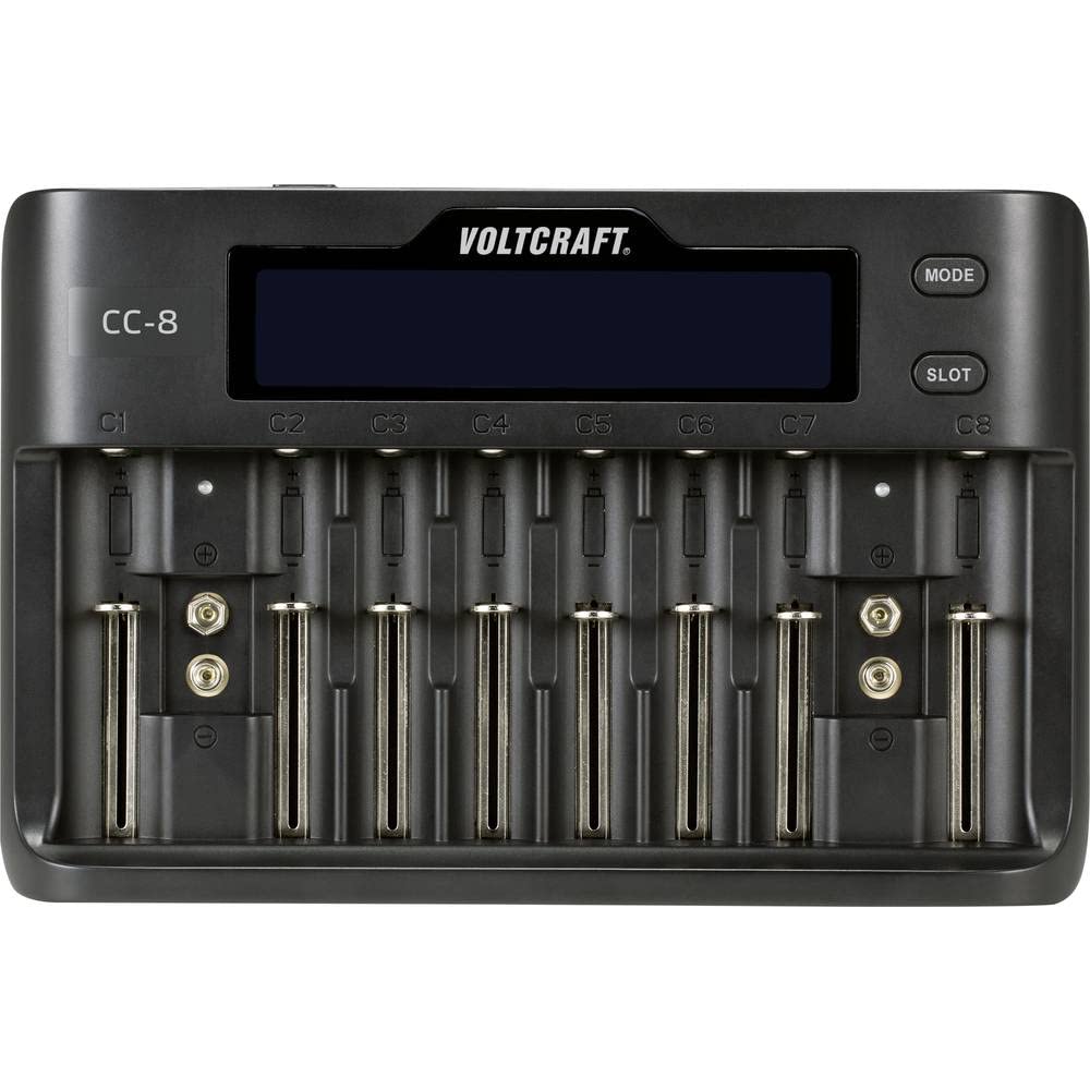 Voltcraft Cc-8 Round Cell Charger Liion, Lifepo, Nimh, Nicd A, Mignon (Aa), Micro (Aaa), Mini (Aaaa), Baby (C), Sub-C