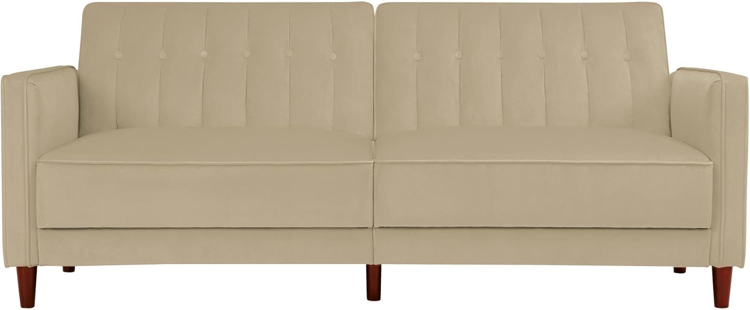 DHP Ivana Tufted Futon, Tan Velvet Everything Else