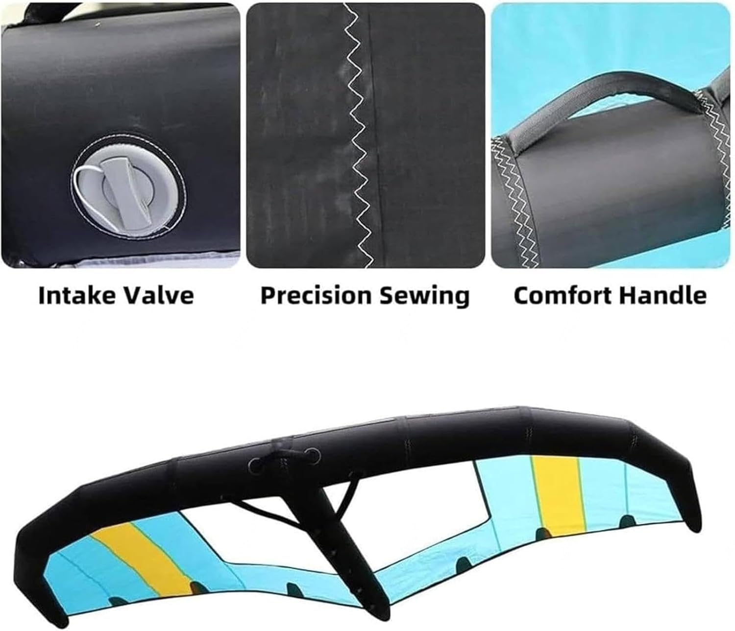 Inflatable Surfing Wing Windsurfing Sail,Lightweight Stable Inflatable Kite Hydrofoil,Wind Surfing Surfboard and Sail,with Storage Bag Kiteboard,4m³