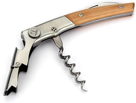 Amazon.com: Claude Dozorme LE Thiers – Sacacorchos Sommelier camareros cuchillo – 3 funciones – Juniper mango – acero inoxidable cepillado : Hogar y Cocina