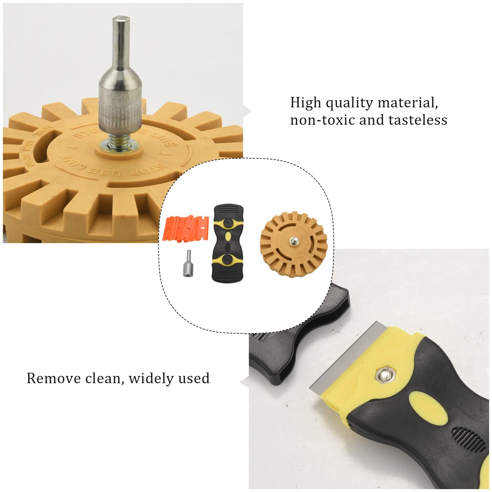 Sticker Adhesive Remover Car Decal Remover Eraser Wheel - Rubber Wheel For Removing 3M Glue & Sticker Adhesive 3m Eraser Wheel - Foto 5