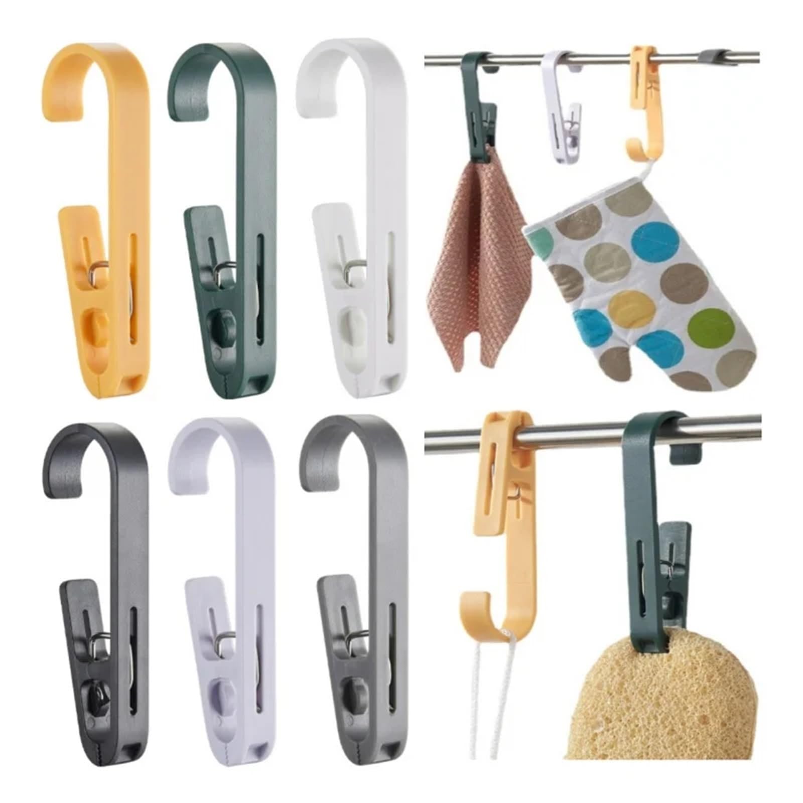 30-teiliges Clip-Set zum Aufhängen für Badezimmer, Balkon, Kleidung, Trocknen, ABS
