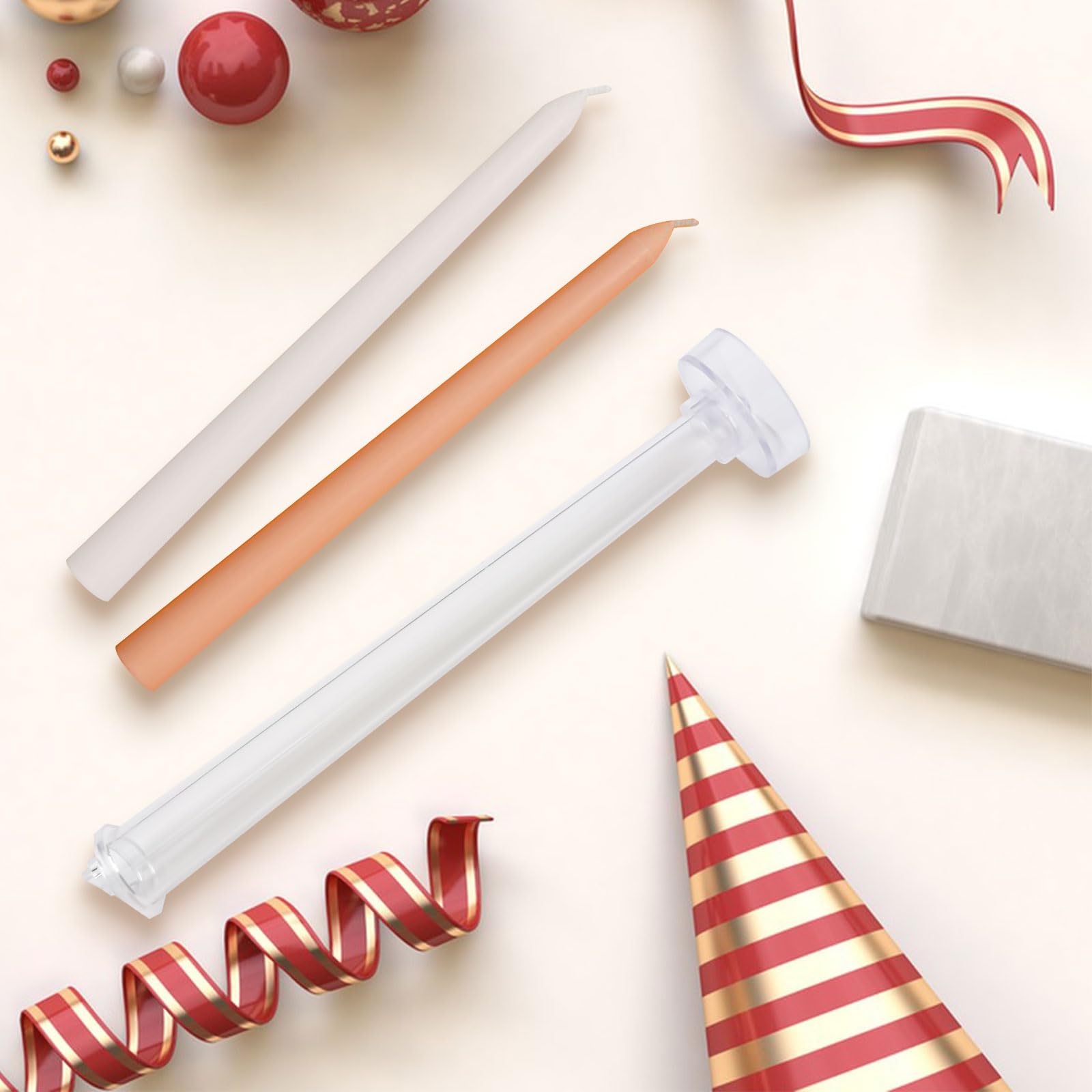 Stampo Per Candele WANDIC - Cilindrico Trasparente, 2.8x17.6cm, Per Chiesa, Natale, Decorazioni - Foto 11