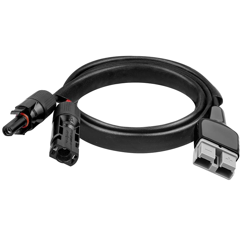 Cabo de Extensão Solar 10 AWG em Cobre Estanhado com Capa Protetora, Conector Solar para Plugue Estilo Anderson 50 A, 91,4 cm - XRDS -RF