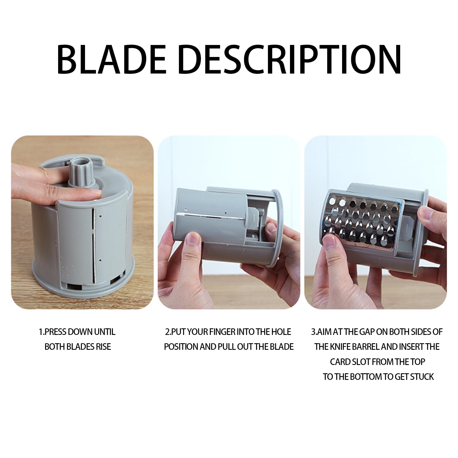Grattugia elettrica per verdure, affettatrice per verdure con 3 lame diverse, 50 W, con scatola di stoccaggio, grattugia per frutta e verdura, cucina, ristorante (bianco)