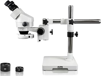 VS-3EZ-IFR07 Binocular Zoom Stereo Microscope | 10x WF Eyepiece | 0.7X4.5X Zoom, 3.5X90x Magnification, 0.5X & 2X Auxiliary Lens