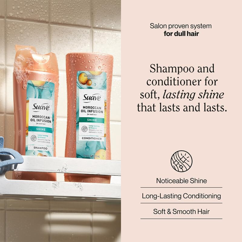 Suave Moroccan Oil Infusion Shampoo & Conditioner for Dull Hair