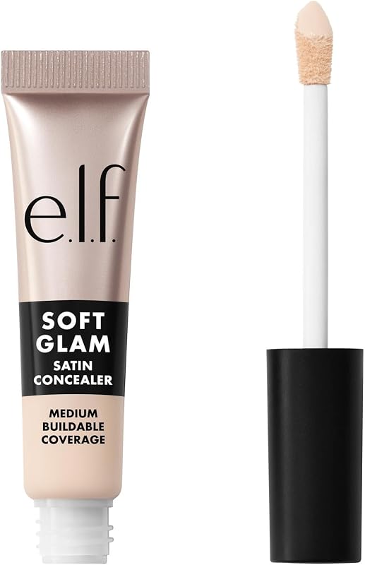 Soft Glam Satin Concealer, Medium Coverage For Blemishes & Under-Eye, Crease-Resistant, Long Lasting, Vegan & Cruelty-Free, 10 Fair Cool
