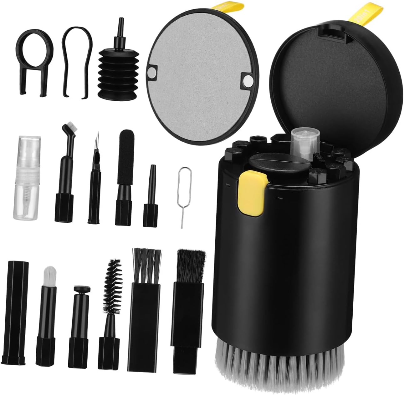 NUOBESTY 20-in-1 Electronics Cleaning Kit for Laptops Keyboards Cameras Portable Cleaning Tool Set Multi-Purpose Brushes for Personal and Professional Use