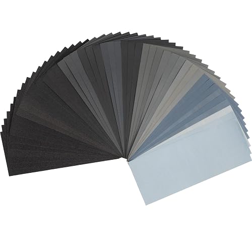 48 PCS Sandpaper, Wet Dry Sand Paper 120 to 5000