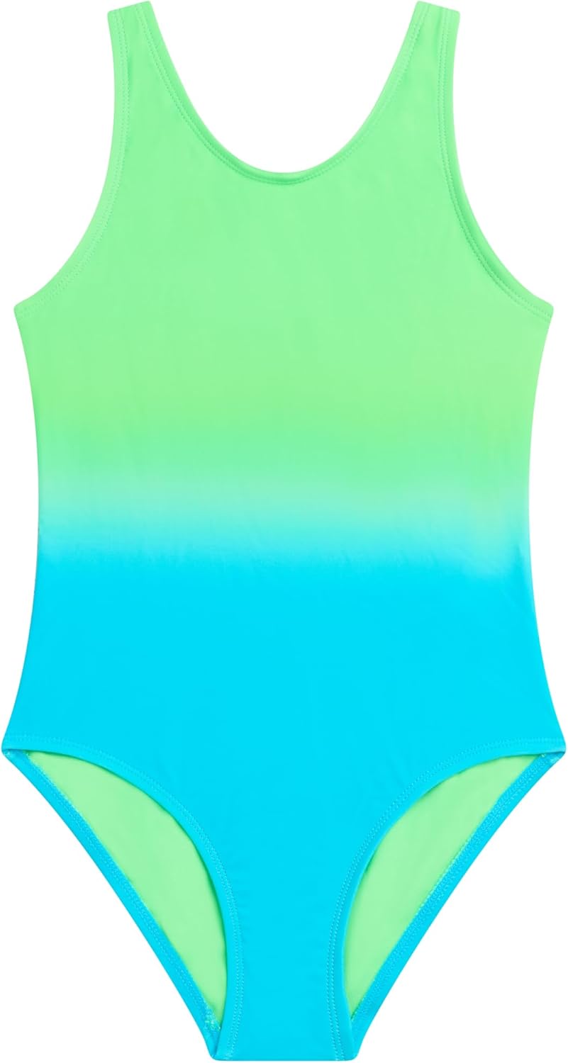 Kanu Surf Girls' Julie Athletic Tank Strap Girls One Piece Swimsuit UPF 50+ Bathing Suit Swimwear