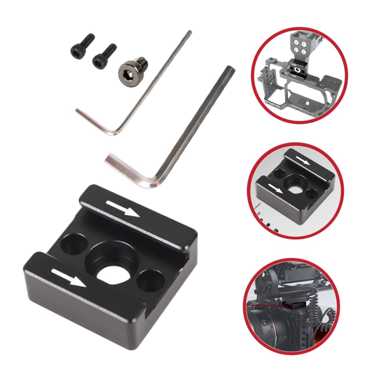 OSALADI Universal Cold Shoe Mount for Camera DSLR Flash Mount Quick Install Hand Aluminum Alloy Curved Slot for Secure Attachment Craft