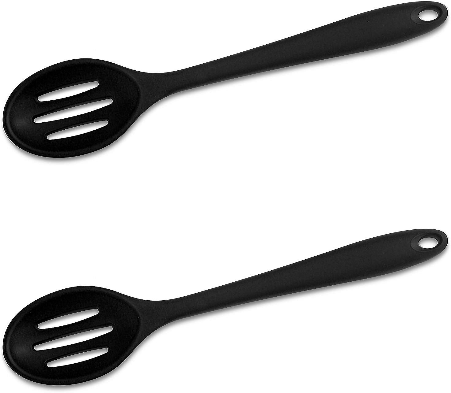 Slotted Silicone Serving Spoons Draining Cooking Mixing Stirring