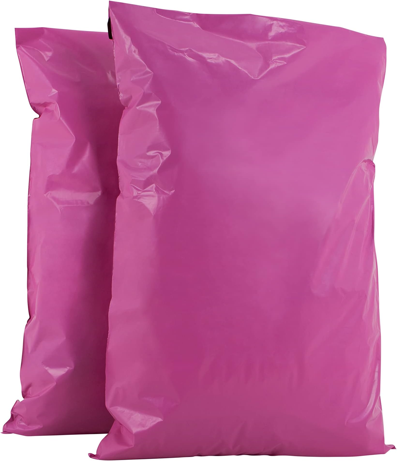 AKAR 17 x 22 Inch Mailing Bags – Strong Polythene Posting Mail Bags with Aluminium Adhesive Strip – 60 Microns – Easy Seal – X-Large 43 x 56cm – For Non-Fragile Items (Pink, 25 Pack)