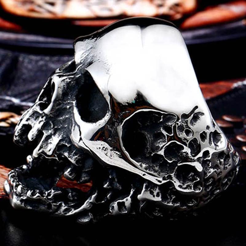 Image of Genuine Stainless Steel Ring Jewelry for Men Fashion Punk Biker Skull Rings