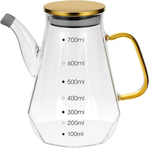 Miniatura 9 de Yardwe Dispensador de aceite de engrasador de diamante, botella de condimento de cocina, dispensador de botellas de aceite de oliva, botella de