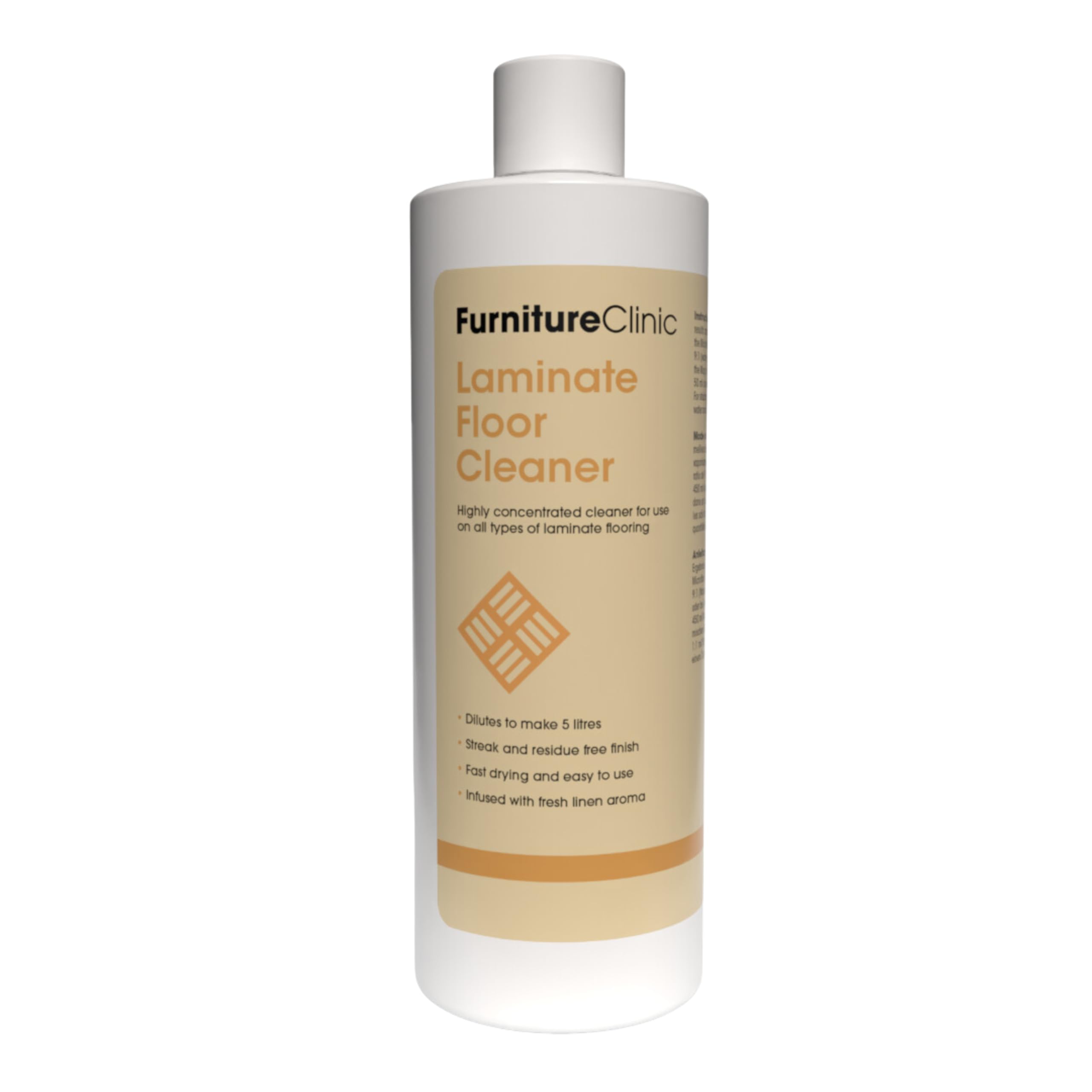 Furniture Clinic Laminate Floor Cleaner | Dilutes to Make 170 FL Oz | Easy and Safe Application | Quick-Drying with Linen Aroma | 17oz / 500ml