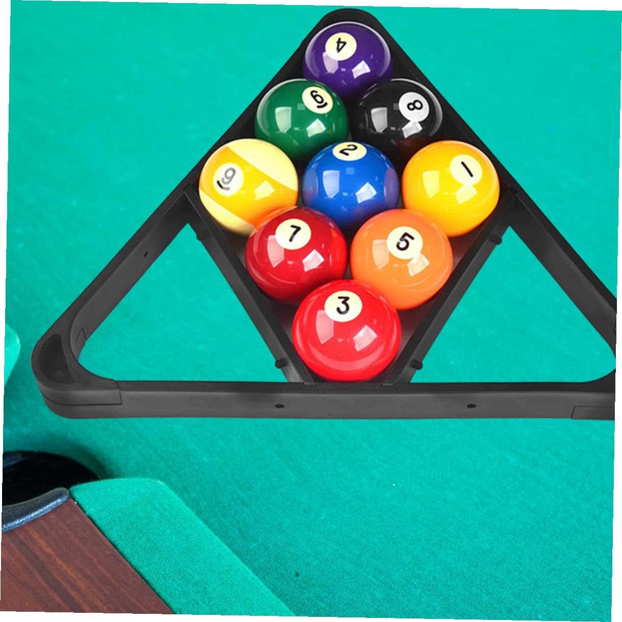Plastic Billiard Ball Rack Triangle Frame Stable Billiards Accessories Portable Pool Table Organizer for Indoor Play and Pub Use
