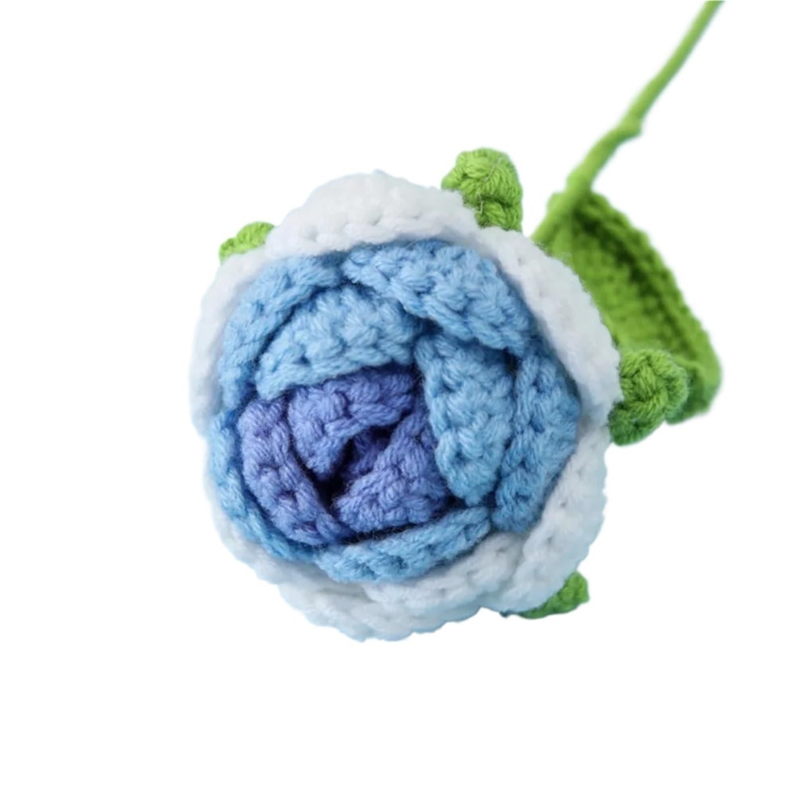 ENWWCH 2pcs Crocheted Flowers, Artificial Bouquets Handmade Sunflower Tulip For Home(Color1)