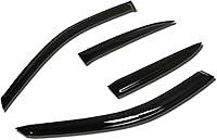 Vista 9 de DNA MOTORING WVS-176 - Deflector de visera de ventilación de humo oscuro para lluvia, protector solar (2 unidades), 1 paquete