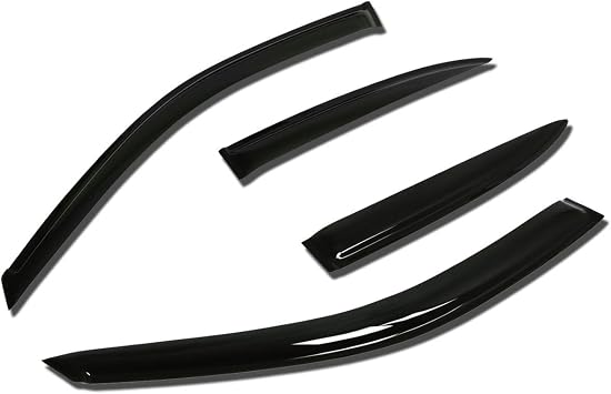 Auto Dynasty 4PCS Tape-On Window Visors for 2001-2005 Honda Civic 4-Door