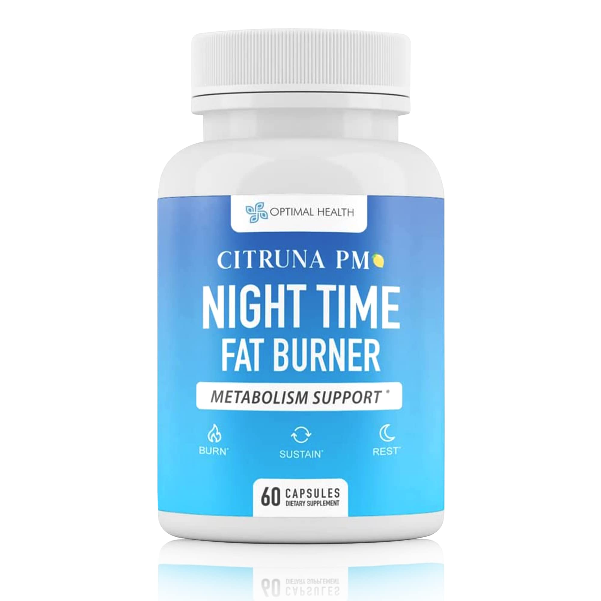 PM Night Time Weight Loss Supplement for Men & Women- Natural Weight Loss Pills Infused with Ashwagandha, Lemon Balm, 5-HTP - Appetite Control Night Time Fat Loss Pills - 60 Capsules