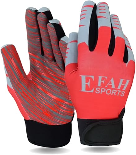 Miniatura 6 de EFAH SPORTS Guantes receptores de fútbol para jóvenes, niños y adultos, guantes receptores de fútbol con fuertes palmas de agarre de silicona
