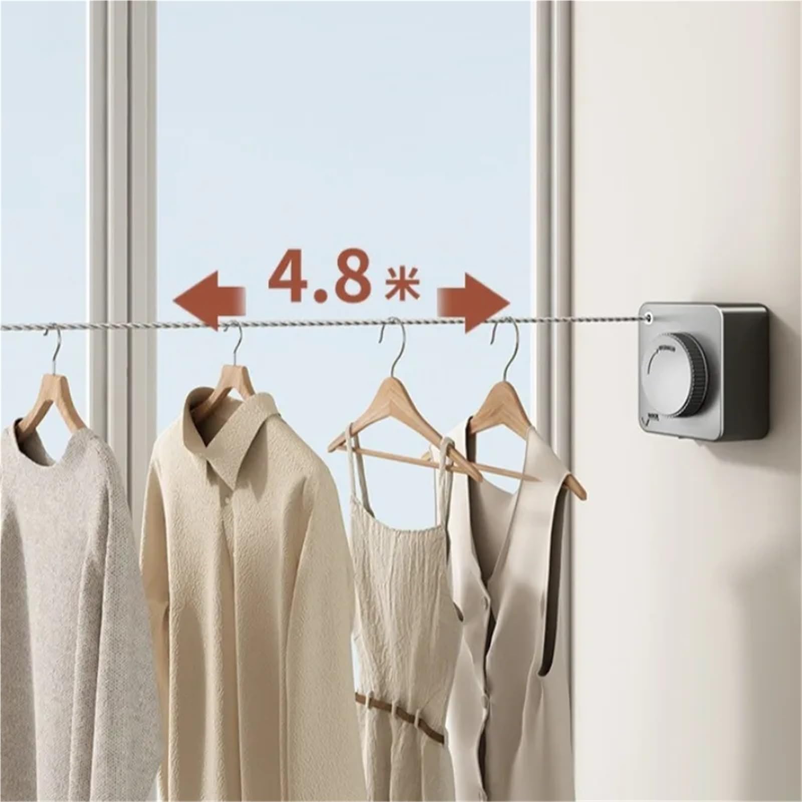 Corde à Linge rétractable intérieure Invisible, séchage des vêtements, Ligne de, Cintre Mural pour Le Linge