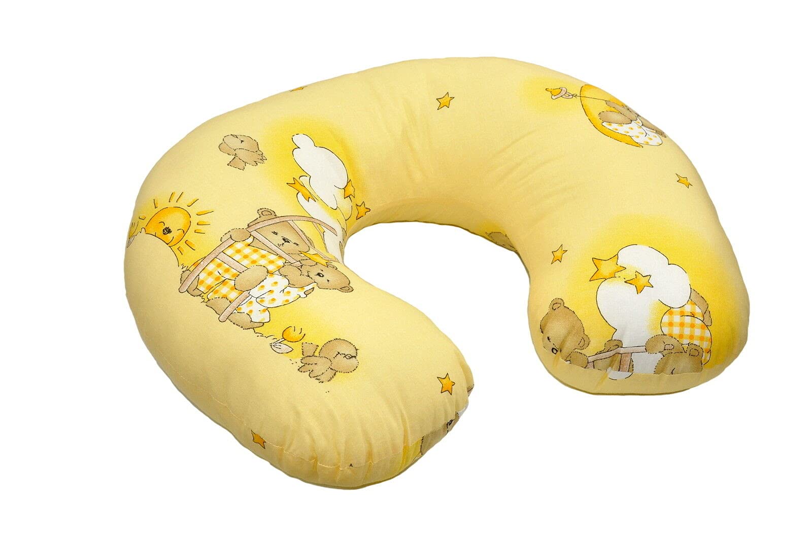 BREAST FEEDING MATERNITY NURSING PILLOW BABY SUPPORT AMAZING DESIGNS (yellow teddies)