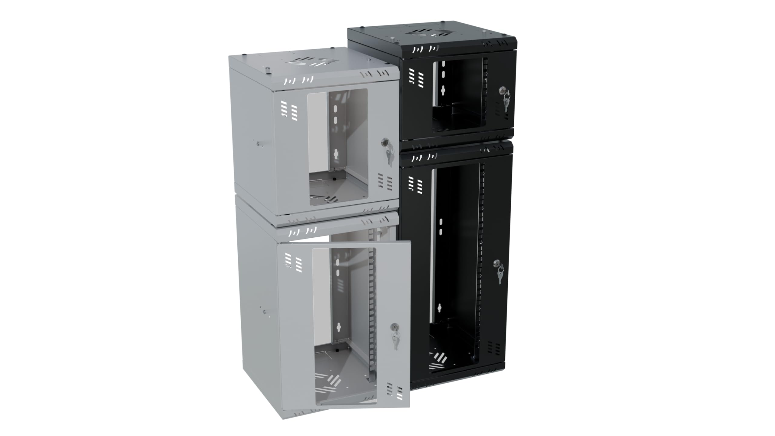Armadio di Rete 10 Pollici - Armadio Rack 9U - Server Rack per Montaggio a Parete - Capacità di Carico 20 kg - Rack 10 Pollici Verso la sala Server, l'ufficio - Nero