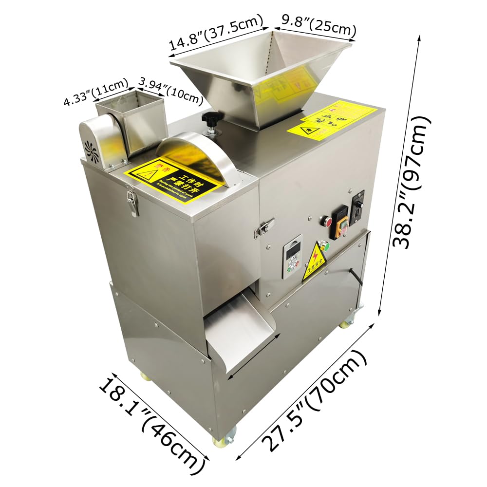 TECHTONGDA Electric Dough Divider Commercial Quantitative Dough Cutter 5g-500g Stainless Steel Pastry Piece Cutter Compact Dough Divider 1500W 110V
