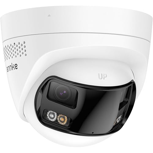 ANNKE FCD600 PoE Security Camera Outdoor with Dual Lens 180° Filed of View, 6MP IP Surveillance Camera Support Color Night Vision, Person/Vehicle Detection, Two-Way Talk, Built-in SD Card Slot