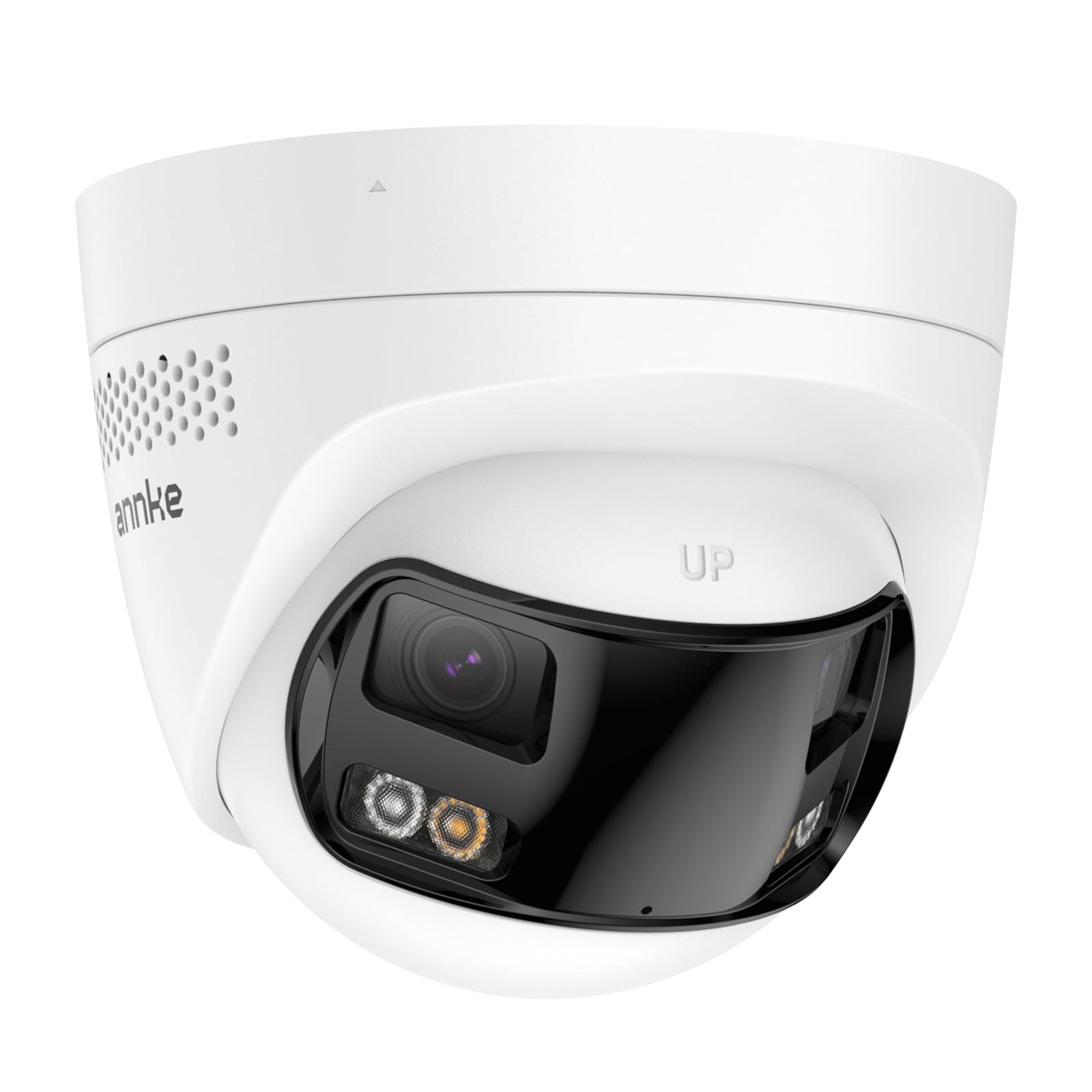 FCD600 PoE Security Camera Outdoor with Dual Lens 180° Filed of View, 6MP IP Surveillance Camera Support Color Night Vision, Person/Vehicle Detection, Two-Way Talk, Built-in SD Card Slot