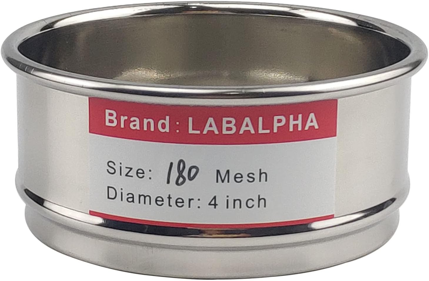 LABALPHA 180 Mesh Lab Sieves, Test Sieve #180 Mesh, 4'' Diameter, 304 Stainless Steel Wire Cloth (0.088mm)