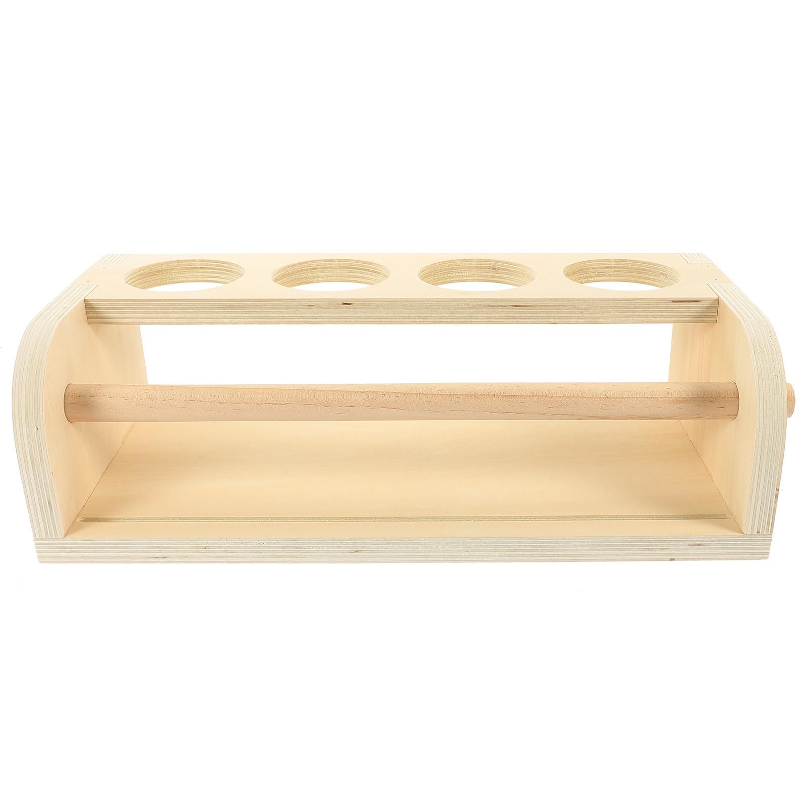 Soporte de madera para rollos de papel para pintar artesanal de escritorio
