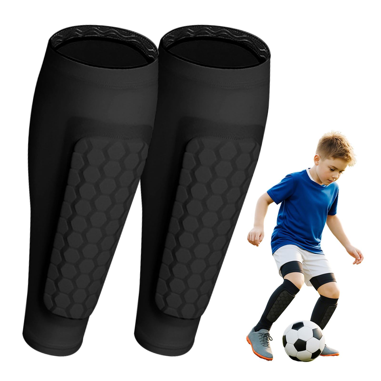 Save 10% - AirsFish Football Shin Pads Sleeves PU Shock