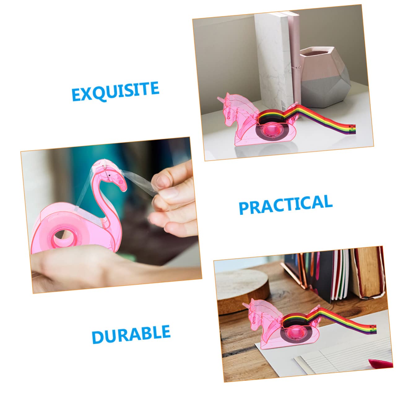 NUOBESTY 4sätze Cartoon Klebebandabroller Tragbarer Klebeband Cutter Für Bürobedarf Elegantes Design Für Schüler Und Büroangestellte Und Funktional