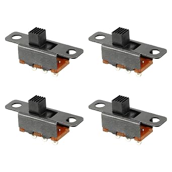 Toggle Switch Latching Slide Control 3 Pin 1P2T 3mm/4 Pcs