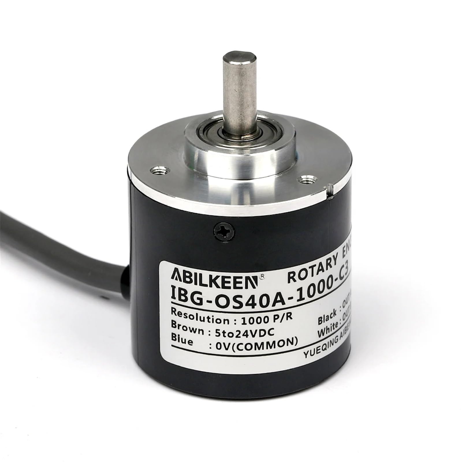 Encoder rotatorio incremental universal de 40 mm de diámetro exterior, serie E6B2, tipo magnetoeléctrico, eje sólido de 6 mm, 5000 PPR(300 PPR,Magneto Electric,NPN Output)