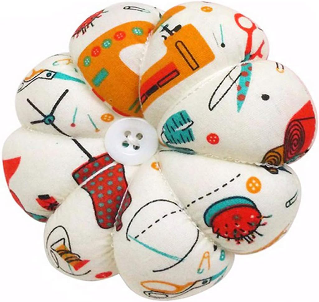 D&D Wrist Pin Cushion Pumpkin Pin Cushion Wearable Pincushions for Needles Pins Holder - Sewing Pattern Beige