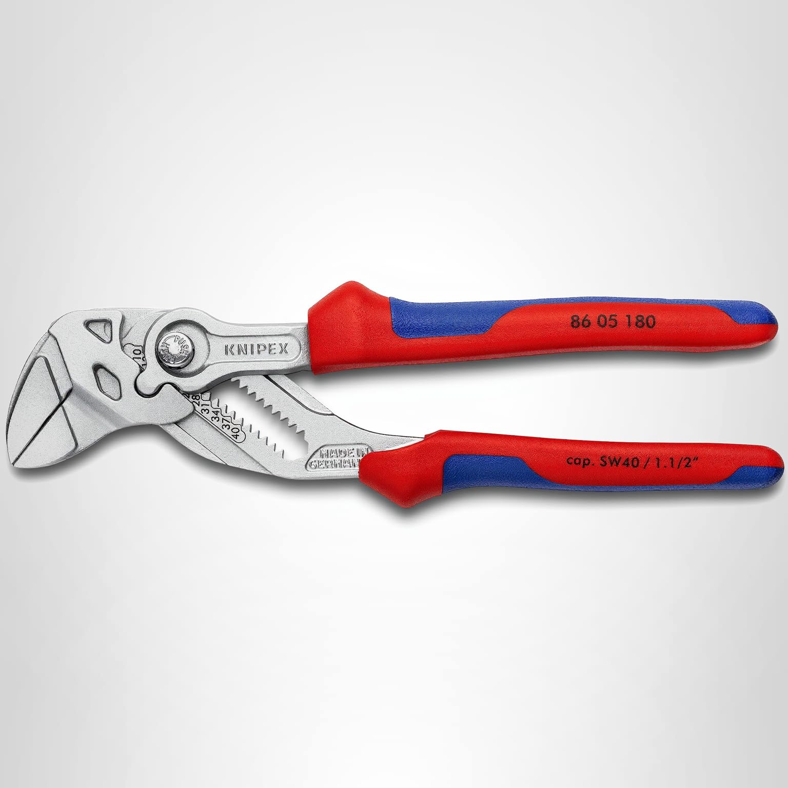 KNIPEX Tools 86 05 180 7-Inch Pliers Wrench Comfort Grip - Slip