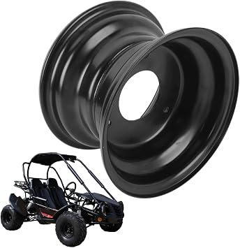 6 Go Kart Wheel Rim, 145/70-6 3 Holes Wheel Rim Replacement for Most 6 Inch Wheel Hubs of Go Kart ATV Quad Dirt Bike Ride on Mower