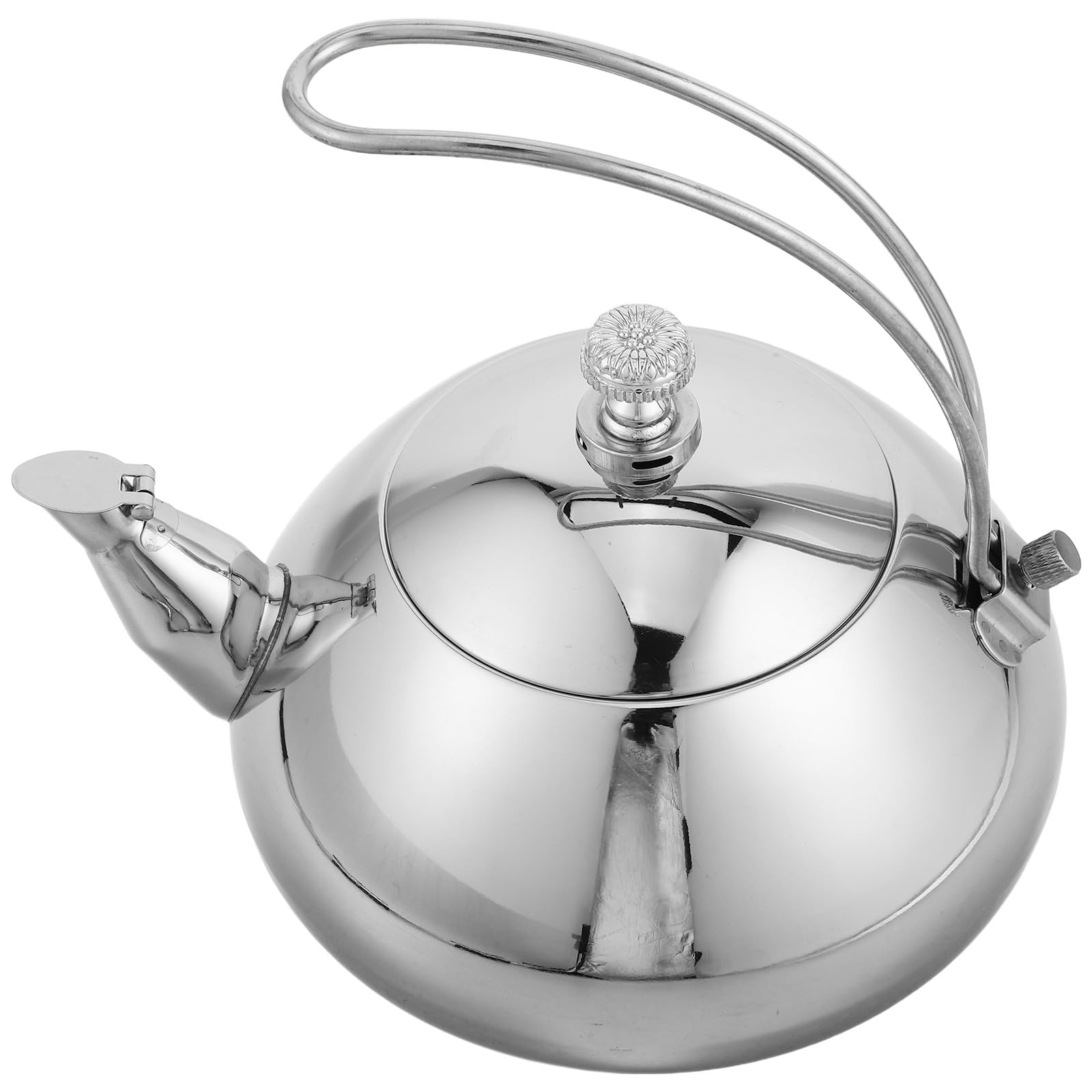 Abaodam Bouilloire Inox à Induction 1,5l avec Filtre à Thé en Acier Inoxydable, Poignée Ergonomique et Design Élégant pour Maison et Bureau