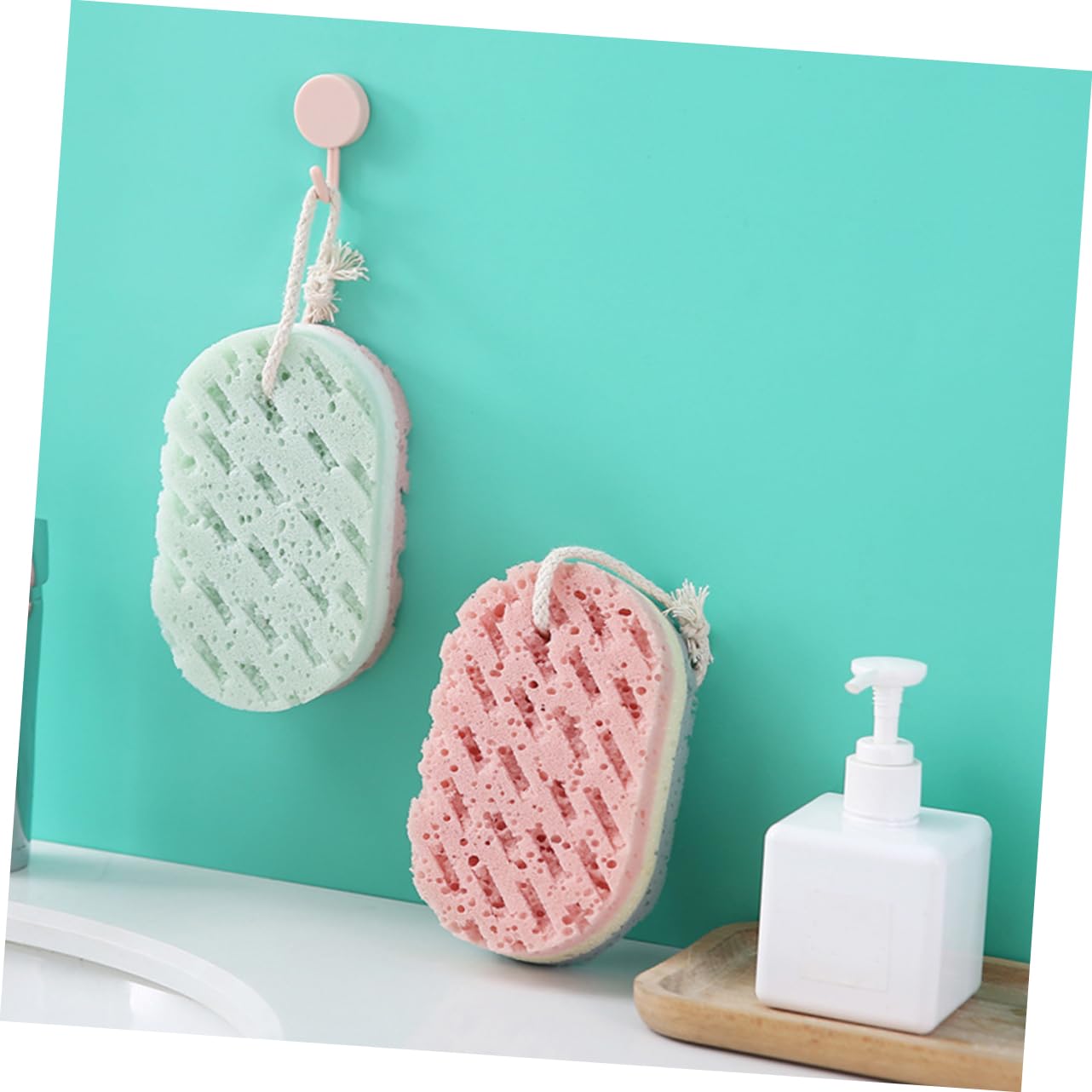 Ipetboom 12piezas Esponja De Exfoliante Reutilizable De Esponjas De Baño De Doble Cara Para Limpieza Corporal Rica y Masaje