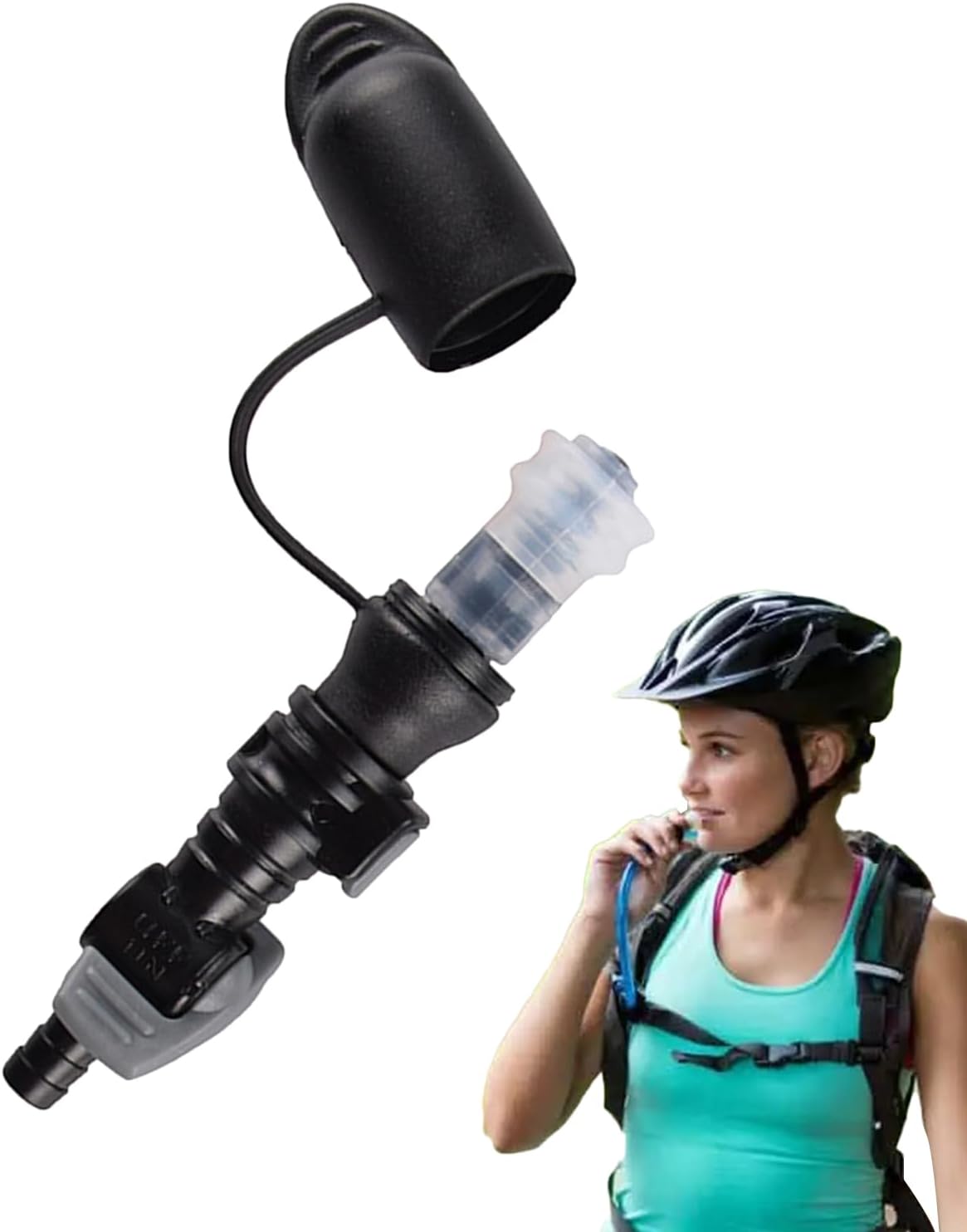 Hydration System Bite-Valve - Slant Silicone Drinking Tube Mouthpiece, Replaceable Hydration Nozzle | Water Bladder Accessories for Jogging, Mountaineering, Bike Tour, Fitness Training, Trekking