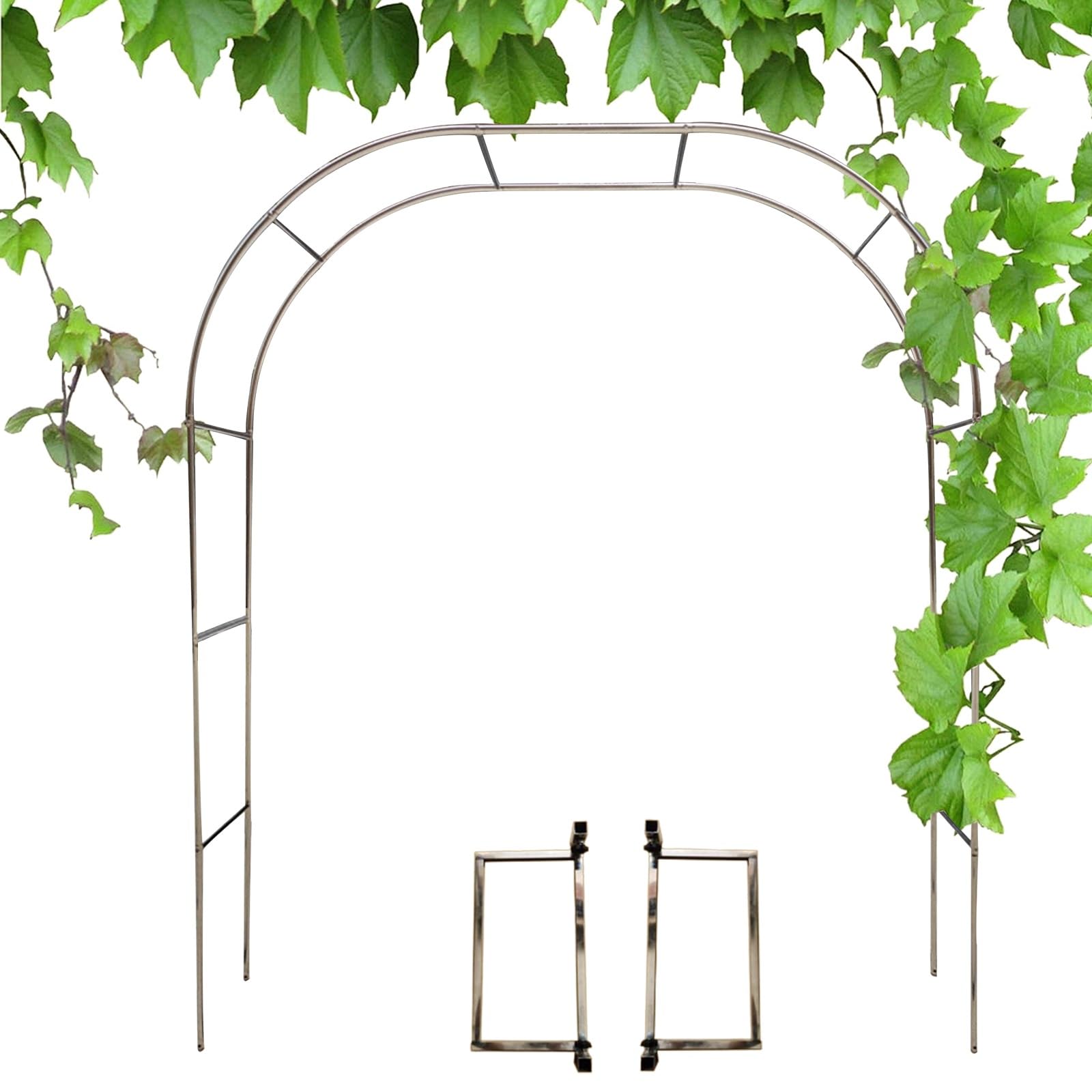 Arche de jardin en acier inoxydable haut de gamme 3,2 x 2,4 m support robuste de plantes