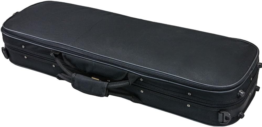 SKY 4/4 Full Size Violin Oblong Case Lightweight with Hygrometer Black/Grey