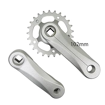 シルバー アルミ クランクセット Amazon | Dickly 子供用自転車クランクセット クランクアーム